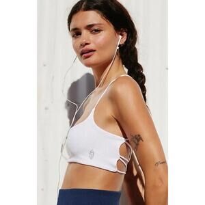 Free People Shuffle Sports Bra in White - XS